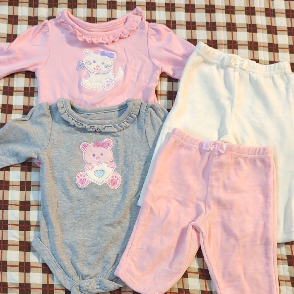 Garanimals 🩷 Pink & 🩶 Gray Kids Matching Set